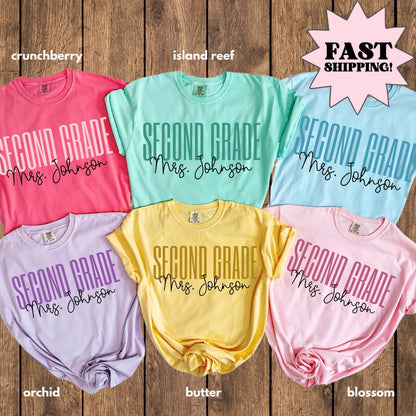 Comfort Colors Teacher Shirt, Second Grade Teacher Shirt, 2nd Grade Teacher Shirt, 2nd Grade Teacher Tee, Back to School Shirt, Teacher Tee