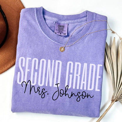 Comfort Colors Teacher Shirt, Second Grade Teacher Shirt, 2nd Grade Teacher Shirt, 2nd Grade Teacher Tee, Back to School Shirt, Teacher Tee