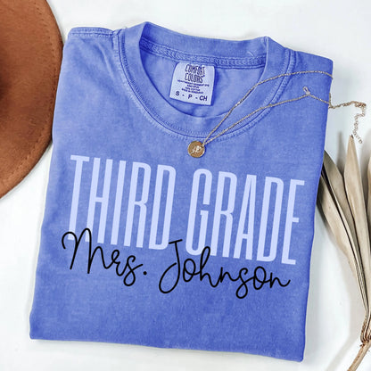 Comfort Colors Teacher Shirt, Third Grade Teacher Shirt, 3rd Grade Teacher Shirt, 3rd Grade Teacher Tee, Back to School Shirt, Teacher Tee