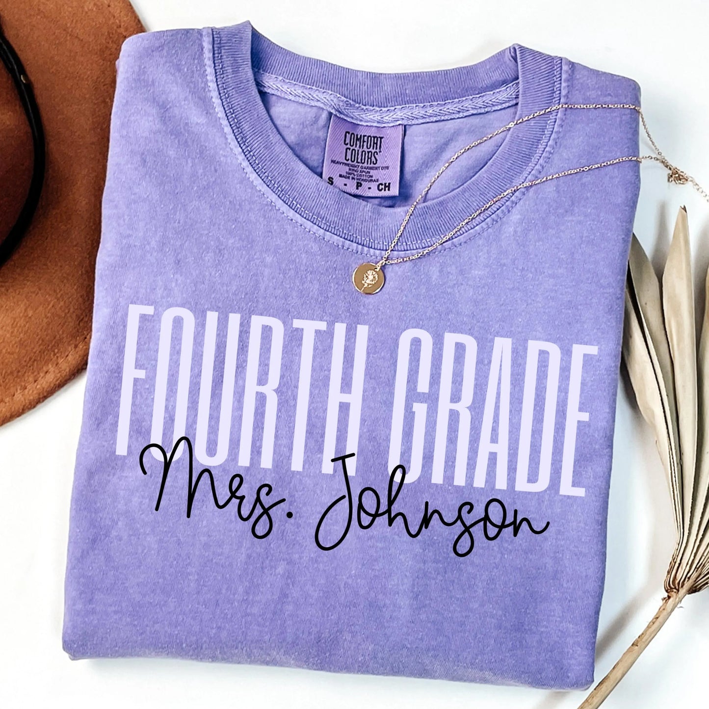 Comfort Colors Teacher Shirt, Fourth Grade Teacher Shirt, 4th Grade Teacher Shirt, Back to School Shirt, Custom Teacher Appreciation Tee