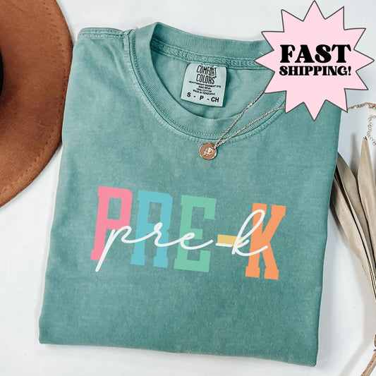 Comfort Colors Teacher Shirt, Pre K Grade Teacher Shirt, Kindergarten Teacher Shirt, Pre K Teacher Tee, Back to School Shirt, Teacher Tee