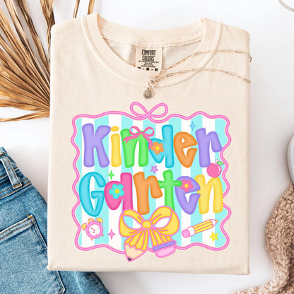 Comfort Colors Teacher Shirt, Kindergarten Teacher Shirt, Kindergarten Shirt, Back to School Shirt, Custom Teacher Appreciation Tee