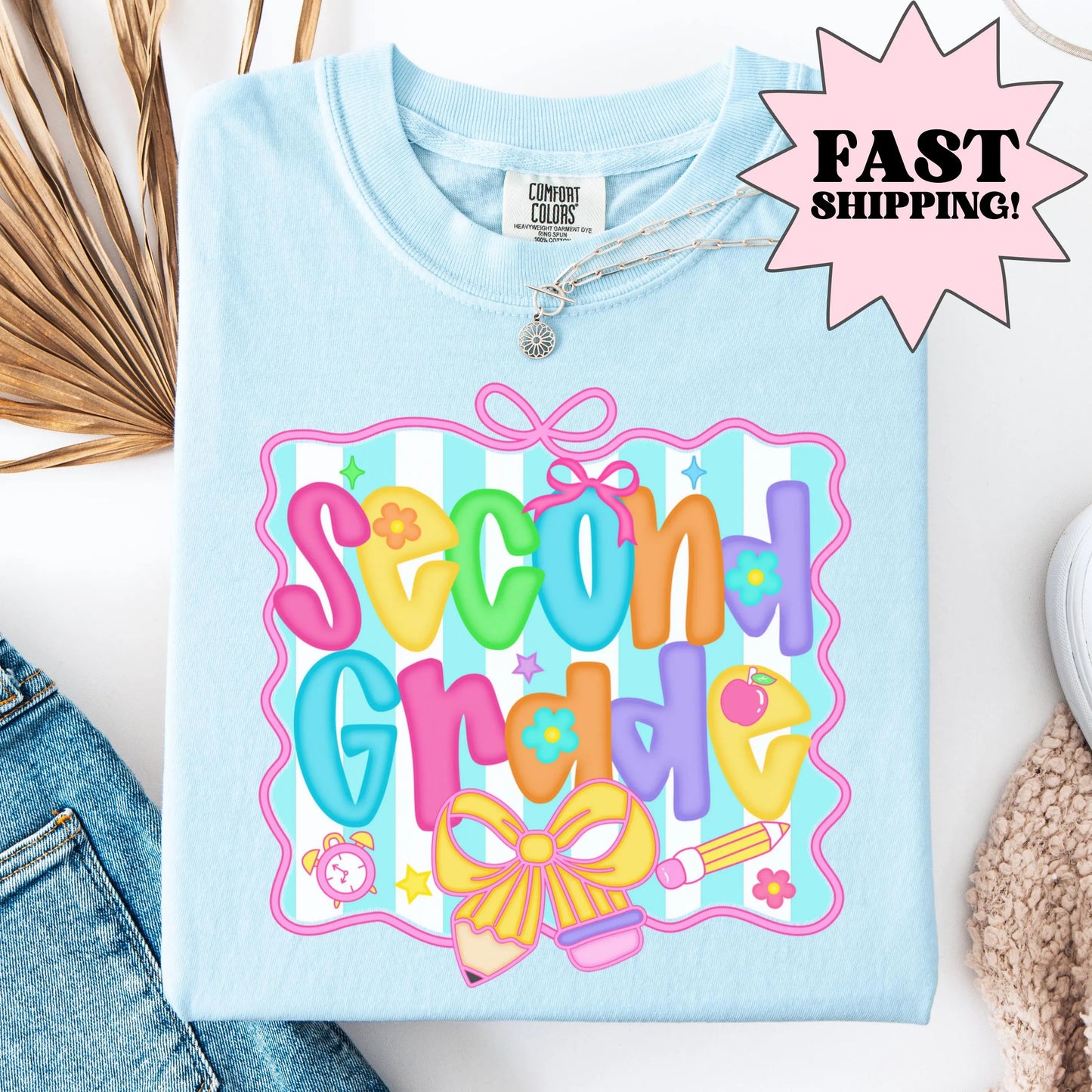 Comfort Colors Teacher Shirt, Second Grade Teacher Shirt, 2nd Grade Teacher Shirt, 2nd Grade Teacher Tee, Back to School Shirt, Teacher Tee