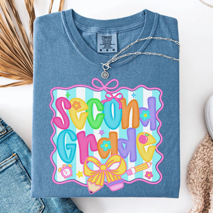 Comfort Colors Teacher Shirt, Second Grade Teacher Shirt, 2nd Grade Teacher Shirt, 2nd Grade Teacher Tee, Back to School Shirt, Teacher Tee