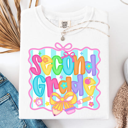 Comfort Colors Teacher Shirt, Second Grade Teacher Shirt, 2nd Grade Teacher Shirt, 2nd Grade Teacher Tee, Back to School Shirt, Teacher Tee