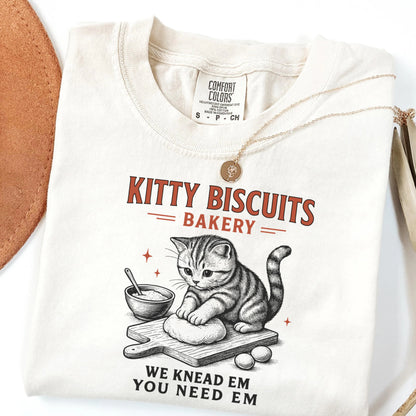 Comfort Colors Cat Shirt, Funny Cat Shirt, Sourdough Shirt, Cat Meme Shirt, Cat T Shirt, Biscuit Shirt, Bakery Tee, Kitty Lover Gift Tee