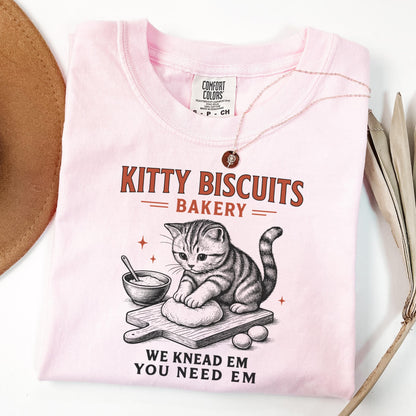Comfort Colors Cat Shirt, Funny Cat Shirt, Sourdough Shirt, Cat Meme Shirt, Cat T Shirt, Biscuit Shirt, Bakery Tee, Kitty Lover Gift Tee