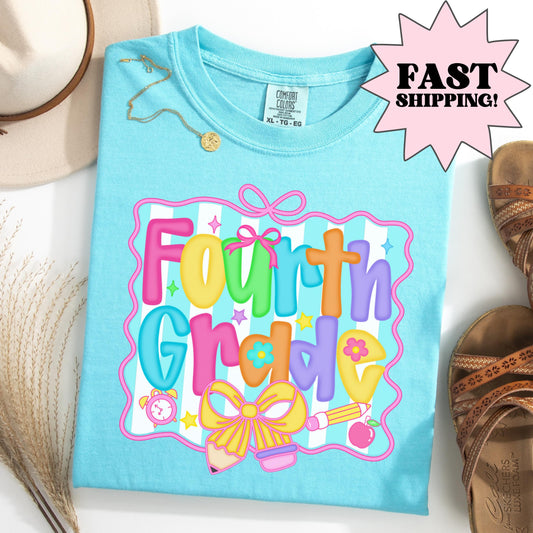 Comfort Colors Teacher Shirt, Fourth Grade Teacher Shirt, 4th Grade Teacher Shirt, 4th Grade Teacher Tee, Back to School Shirt, Teacher Tee