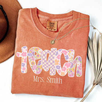 Comfort Colors Teacher Shirt, Teacher Shirts, Kindergarten Teacher Shirt, Custom Teacher Tshirt, Back to School Shirt, Teacher Appreciation