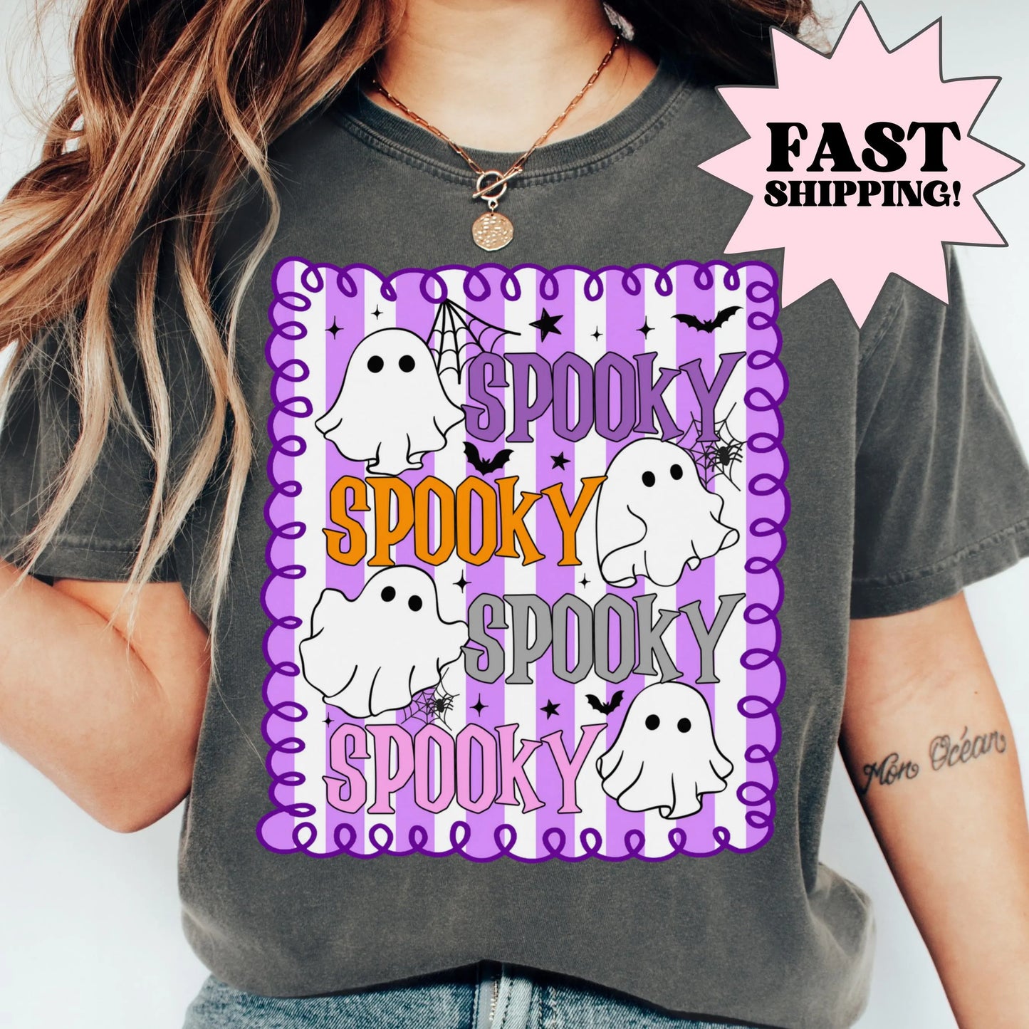 Comfort Colors Halloween Shirt, Halloween Ghost Shirt, Cute Ghost Shirt, Fall Halloween Spooky Tee, Cute Boo Shirt, Halloween Tee Gift