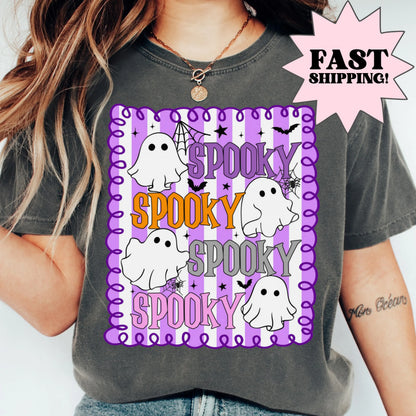 Comfort Colors Halloween Shirt, Halloween Ghost Shirt, Cute Ghost Shirt, Fall Halloween Spooky Tee, Cute Boo Shirt, Halloween Tee Gift