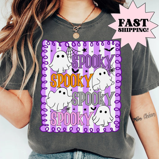 Comfort Colors Halloween Shirt, Halloween Ghost Shirt, Cute Ghost Shirt, Fall Halloween Spooky Tee, Cute Boo Shirt, Halloween Tee Gift