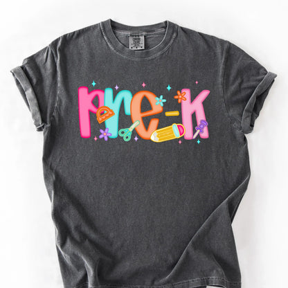 Comfort Colors Teacher Shirt, Pre K Grade Teacher Shirt, Kindergarten Teacher Shirt, Pre K Teacher Tee, Back to School Shirt, Teacher Tee