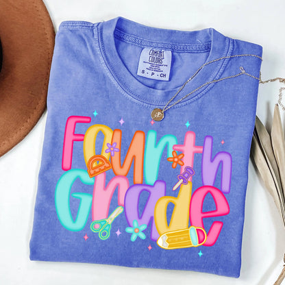 Comfort Colors Teacher Shirt, Fourth Grade Teacher Shirt, 4th Grade Teacher Shirt, Back to School Shirt, Custom Teacher Appreciation Tee