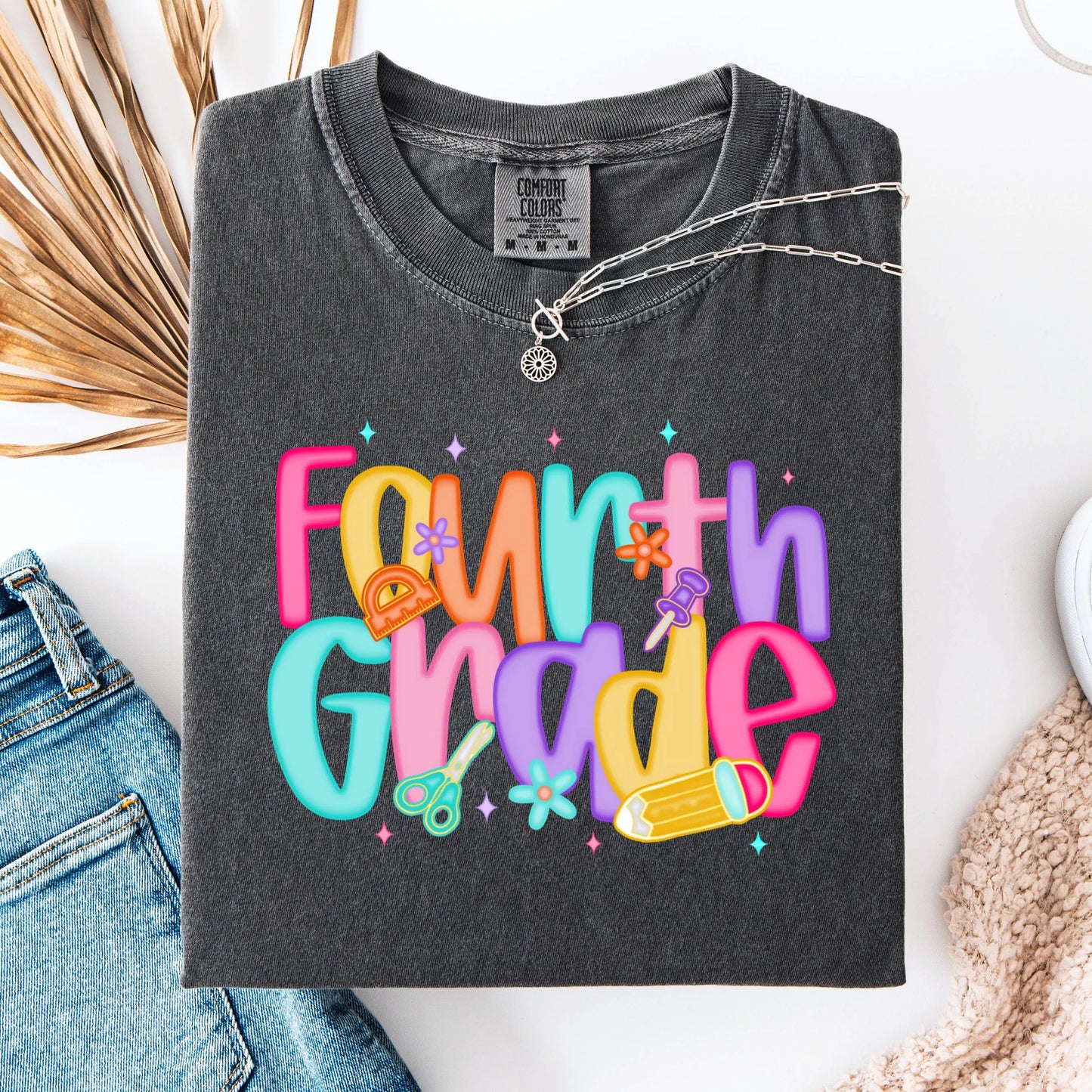 Comfort Colors Teacher Shirt, Fourth Grade Teacher Shirt, 4th Grade Teacher Shirt, Back to School Shirt, Custom Teacher Appreciation Tee