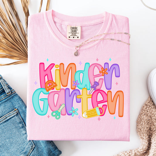 Comfort Colors Teacher Shirt, Kindergarten Teacher Shirt, Kindergarten Shirt, Back to School Shirt, Custom Teacher Appreciation Tee