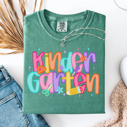 Comfort Colors Teacher Shirt, Kindergarten Teacher Shirt, Kindergarten Shirt, Back to School Shirt, Custom Teacher Appreciation Tee
