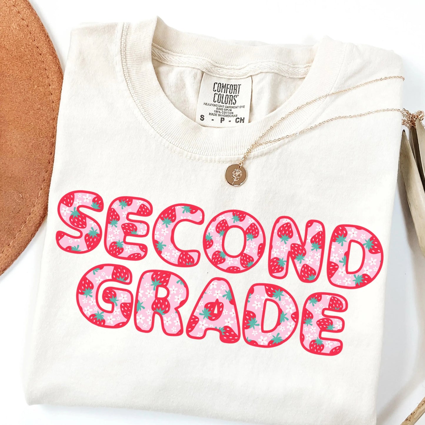 Comfort Colors Teacher Shirt, Second Grade Teacher Shirt, 2nd Grade Teacher Shirt, Back to School Shirt, Strawberry Teacher Appreciation Tee