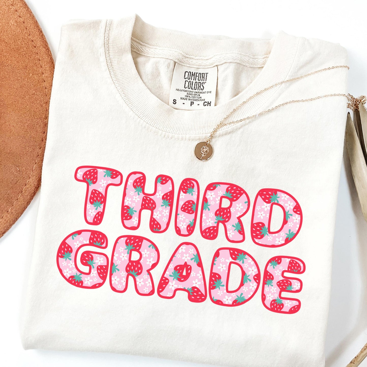 Comfort Colors Teacher Shirt, Third Grade Teacher Shirt, 3rd Grade Teacher Shirt, Back to School Shirt, Strawberry Teacher Appreciation Tee