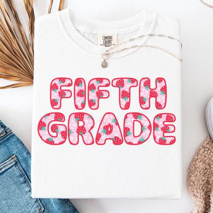 Comfort Colors Teacher Shirt, Fifth Grade Teacher Shirt, 5th Grade Teacher Shirt, Back to School Shirt, Strawberry Teacher Appreciation Tee