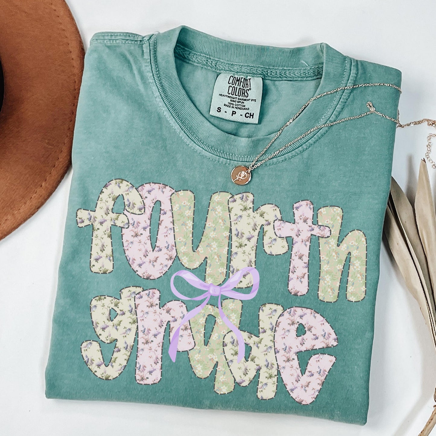 Comfort Colors Teacher Shirt, Fourth Grade Teacher Shirt, 4th Grade Teacher Team Tee, Floral Fourth Grade Teacher Tee, Back to School Shirt