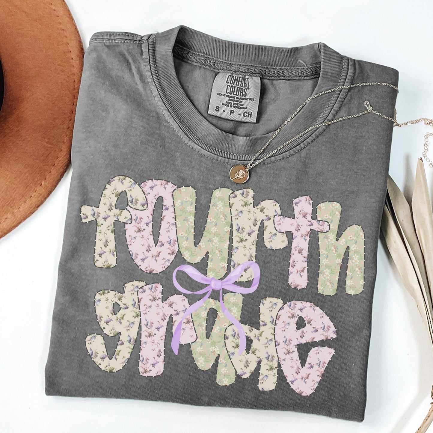 Comfort Colors Teacher Shirt, Fourth Grade Teacher Shirt, 4th Grade Teacher Team Tee, Floral Fourth Grade Teacher Tee, Back to School Shirt
