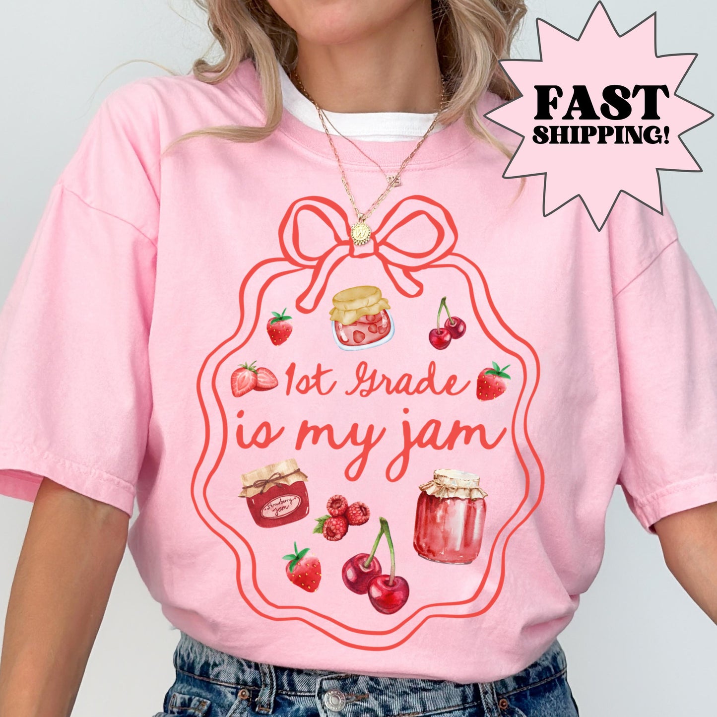 Comfort Colors Teacher Shirt, First Grade Teacher Shirt, 1st Grade Teacher Shirt, 1st Grade Teacher Tee, Back to School Shirt, Is My Jam