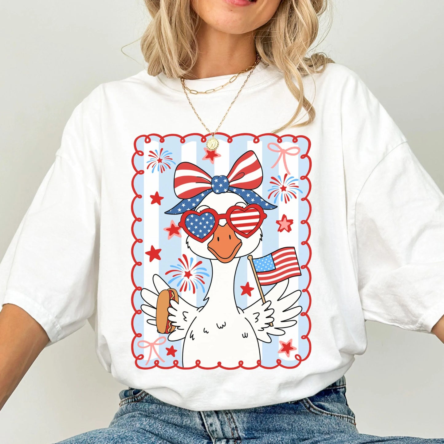 Comfort Colors 4th of July Shirt, USA Shirt, Fourth of July Shirt, Silly Goose Shirt, Goose Shirt, Matching 4th of July Goose Shirts