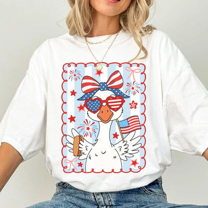 Comfort Colors 4th of July Shirt, USA Shirt, Fourth of July Shirt, Silly Goose Shirt, Goose Shirt, Matching 4th of July Goose Shirts