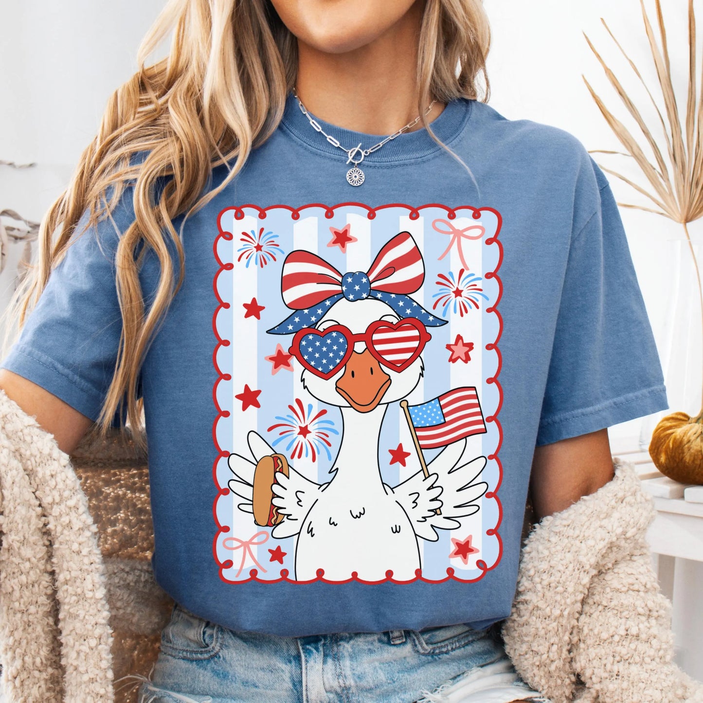 Comfort Colors 4th of July Shirt, USA Shirt, Fourth of July Shirt, Silly Goose Shirt, Goose Shirt, Matching 4th of July Goose Shirts
