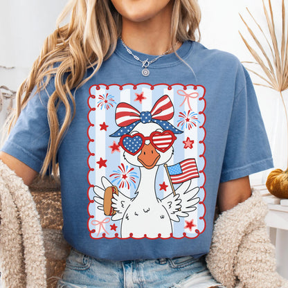 Comfort Colors 4th of July Shirt, USA Shirt, Fourth of July Shirt, Silly Goose Shirt, Goose Shirt, Matching 4th of July Goose Shirts
