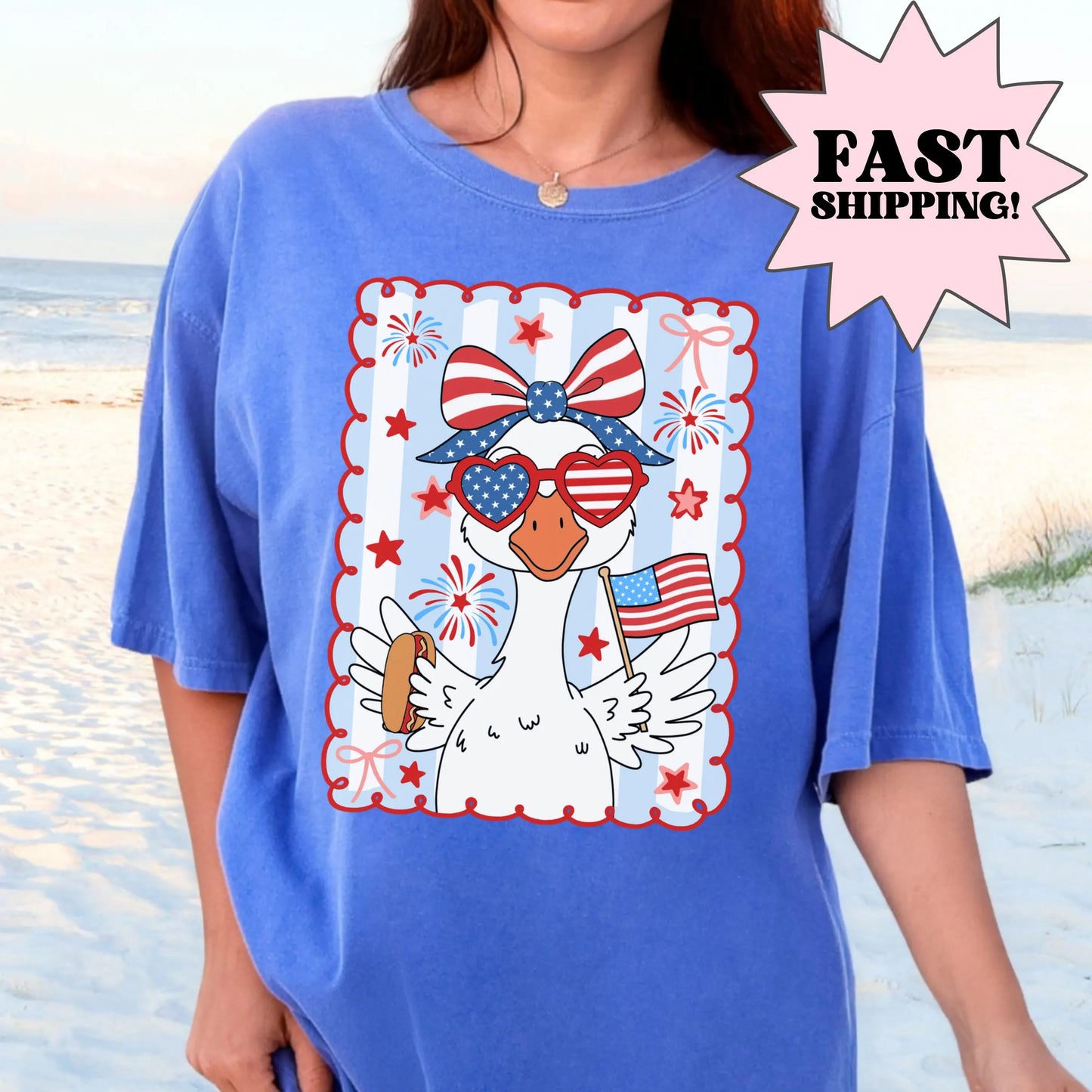 Comfort Colors 4th of July Shirt, USA Shirt, Fourth of July Shirt, Silly Goose Shirt, Goose Shirt, Matching 4th of July Goose Shirts