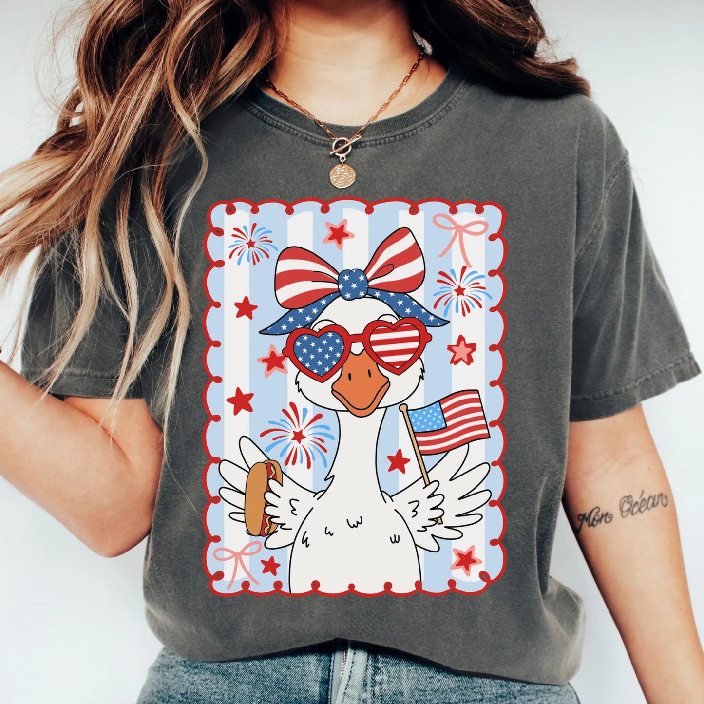 Comfort Colors 4th of July Shirt, USA Shirt, Fourth of July Shirt, Silly Goose Shirt, Goose Shirt, Matching 4th of July Goose Shirts