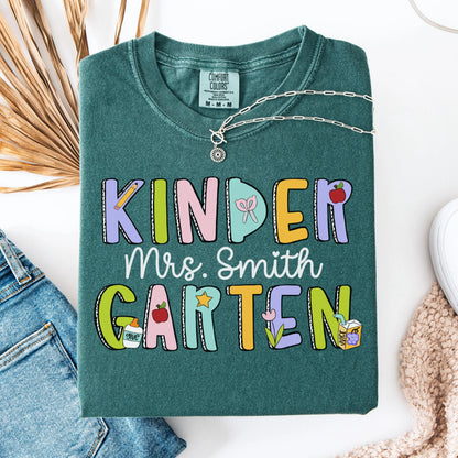 Comfort Colors Teacher Shirt, Kindergarten Teacher Shirt, Kindergarten Shirt, Back to School Shirt, Dream Team Tee, Teacher Appreciation Tee