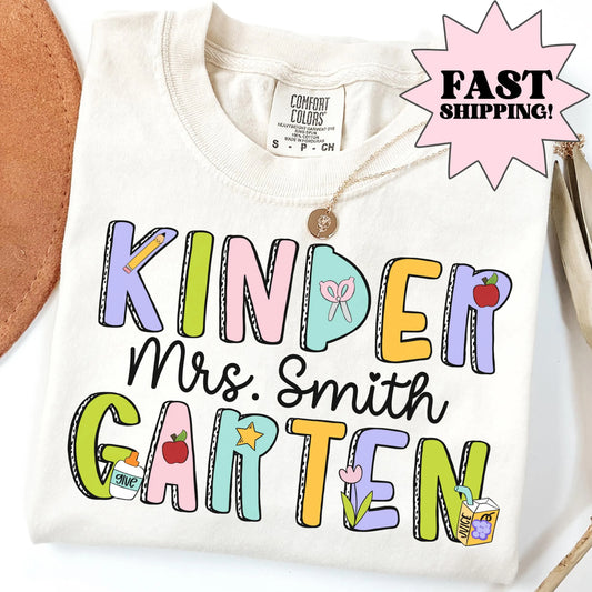 Comfort Colors Teacher Shirt, Kindergarten Teacher Shirt, Kindergarten Shirt, Back to School Shirt, Dream Team Tee, Teacher Appreciation Tee