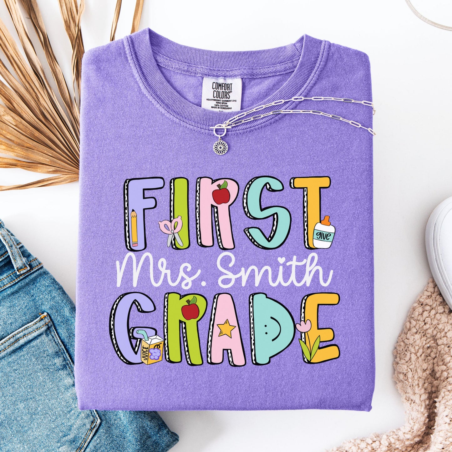 Comfort Colors Teacher Shirt, First Grade Teacher Shirt, 1st Grade Teacher Shirt, 1st Grade Teacher Tee, Back to School Shirt, Teacher Tee