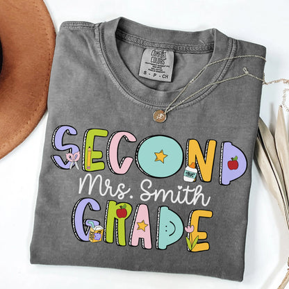 Comfort Colors Teacher Shirt, Second Grade Teacher Shirt, 2nd Grade Teacher Shirt, 2nd Grade Teacher Tee, Back to School Shirt, Teacher Tee