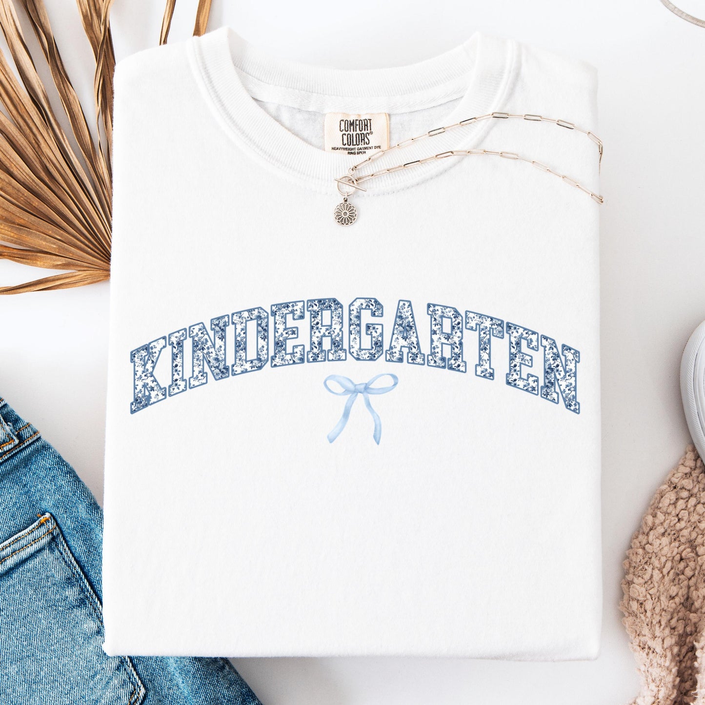 Comfort Colors Teacher Shirt, Kindergarten Teacher Shirt, Kindergarten Shirt, Back to School Shirt, Toile de Jouy Teacher Appreciation Tee