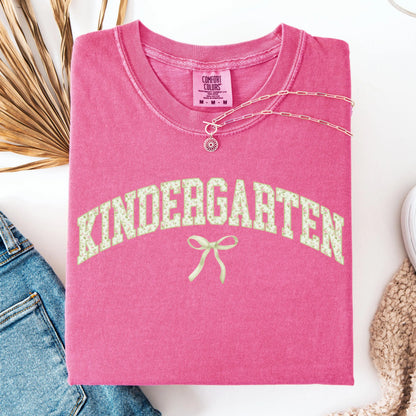 Comfort Colors Teacher Shirt, Kindergarten Teacher Shirt, Kindergarten Shirt, Back to School Shirt, Floral Teacher Appreciation Tshirt Gift