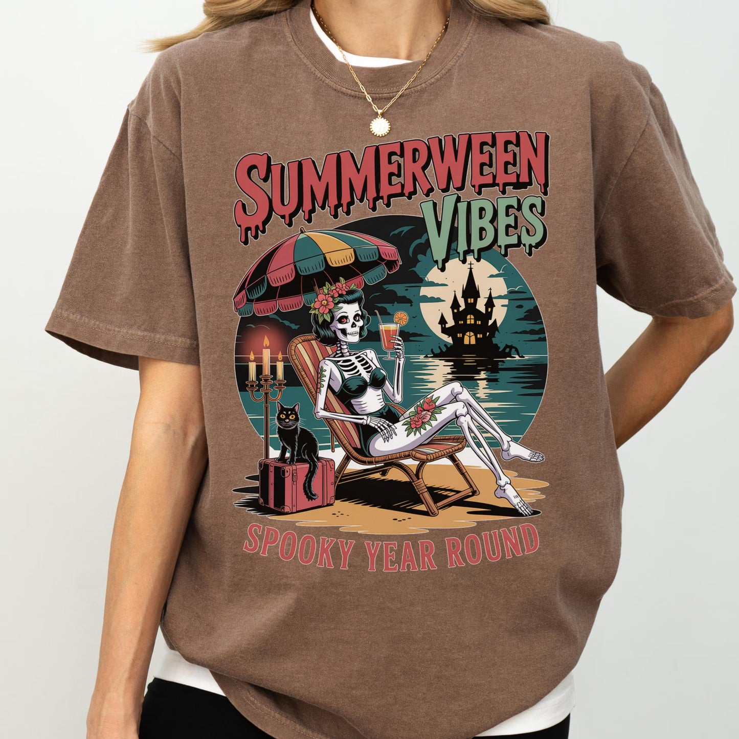 Summerween Vibes Comfort Colors Tee