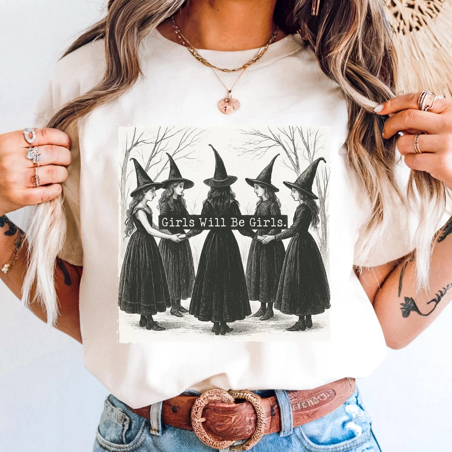 Salem Witch Girls Will Be Girls Comfort Colors Tee