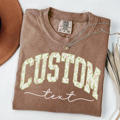 Comfort Colors Teacher Shirt, Custom Grade Teacher Shirt, Custom School Floral Grade Shirt, Back to School Tee, Floral Teacher Appreciation