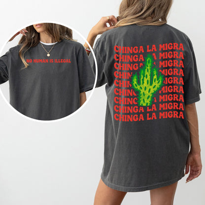Comfort Colors Chinga La Migra Shirt, Abolish Ice Shirt, Ice Protest Shirt, FDT Tee, Foxtrot Delta Tango, Resistance Shirt, Mexican Pride