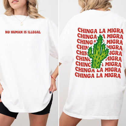 Comfort Colors Chinga La Migra Shirt, Abolish Ice Shirt, Ice Protest Shirt, FDT Tee, Foxtrot Delta Tango, Resistance Shirt, Mexican Pride