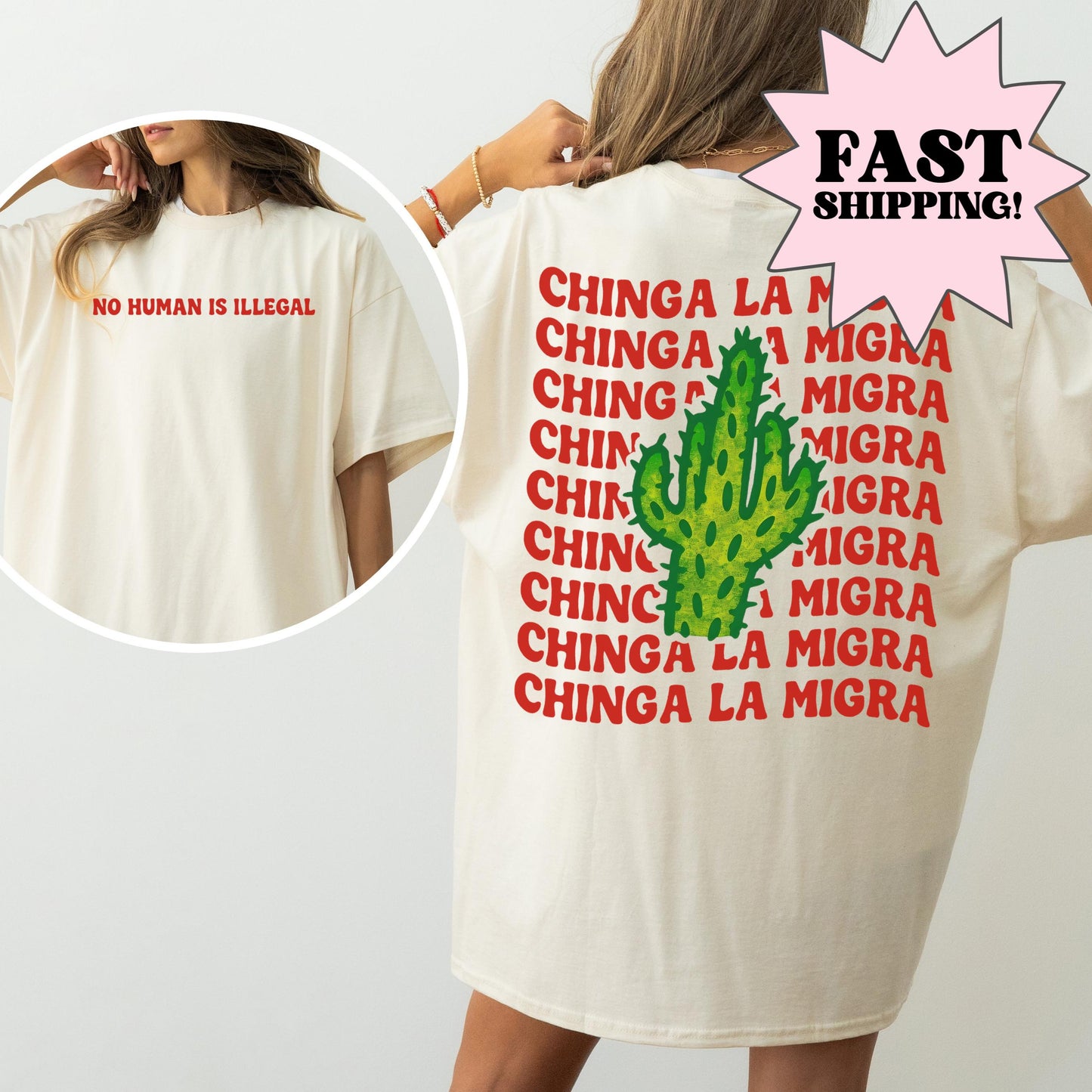 Comfort Colors Chinga La Migra Shirt, Abolish Ice Shirt, Ice Protest Shirt, FDT Tee, Foxtrot Delta Tango, Resistance Shirt, Mexican Pride