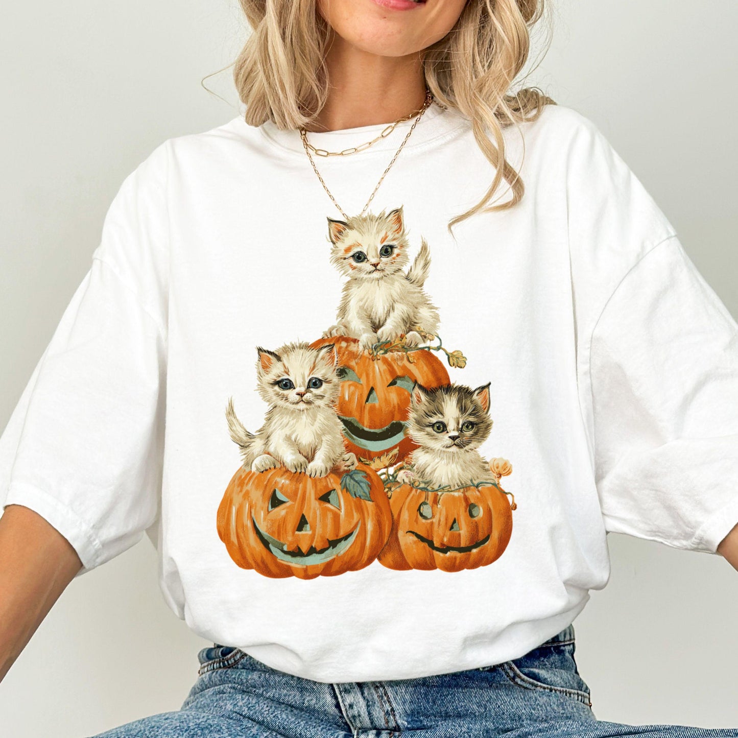 Cats in Pumpkins Comfort Colors Tee