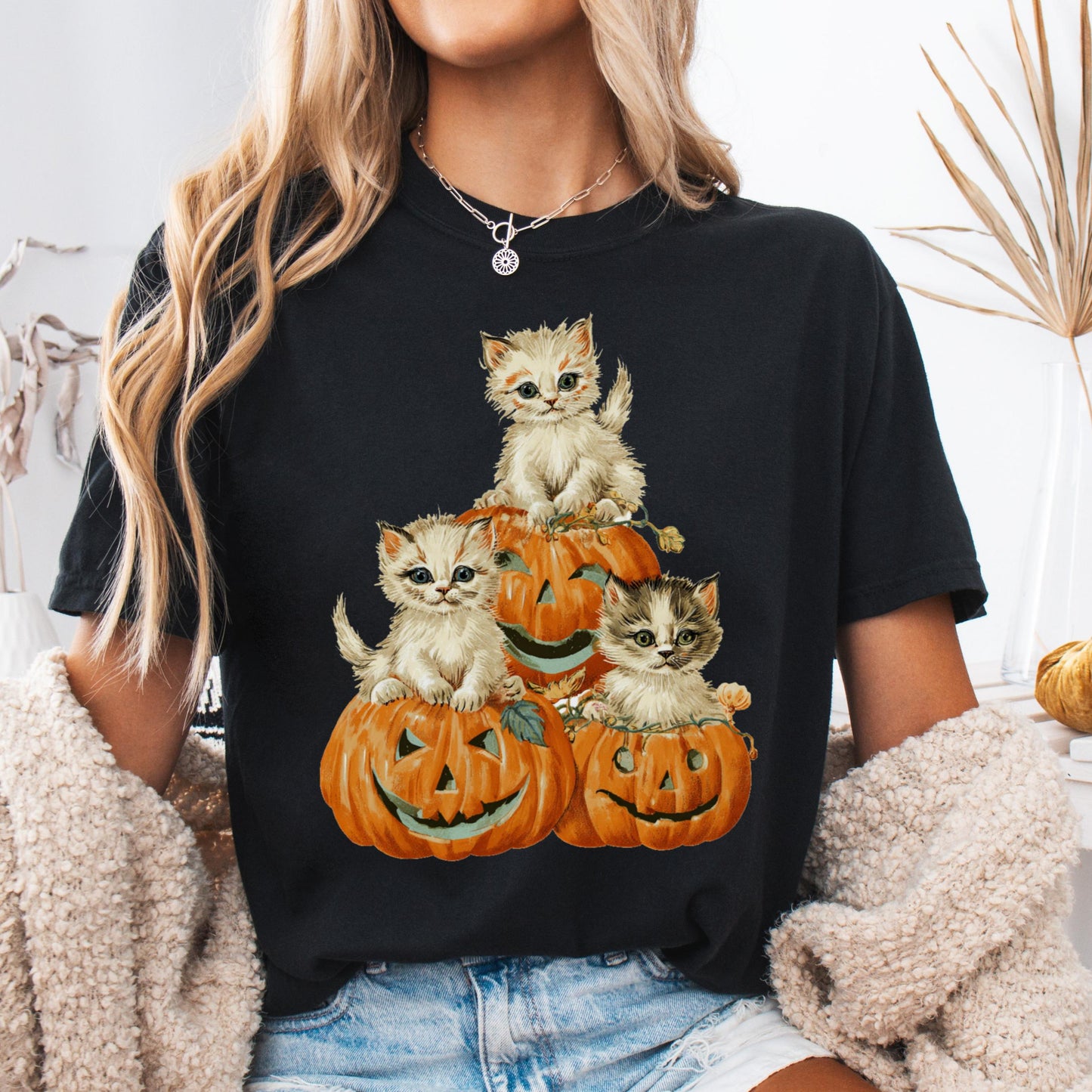 Cats in Pumpkins Comfort Colors Tee