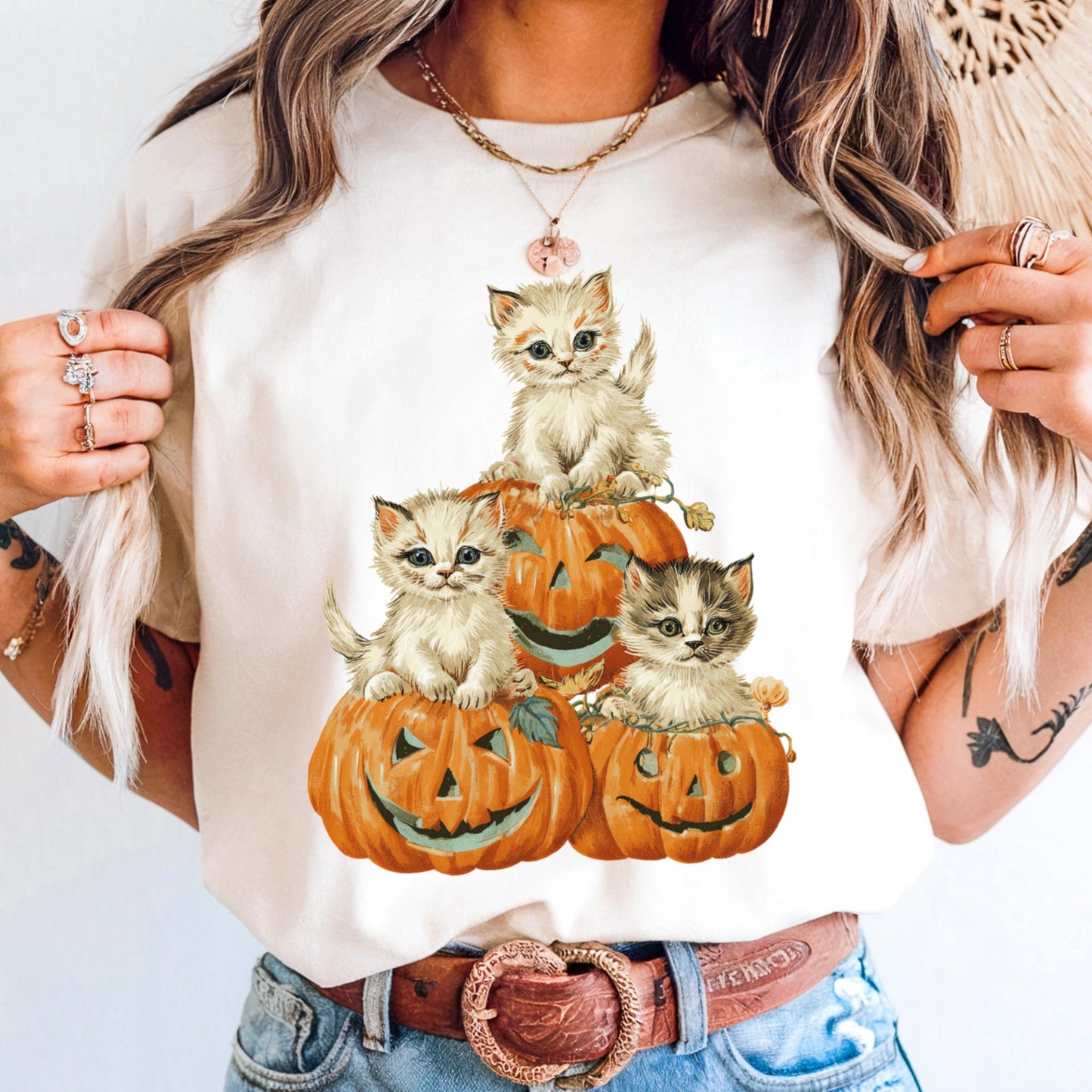Cats in Pumpkins Comfort Colors Tee