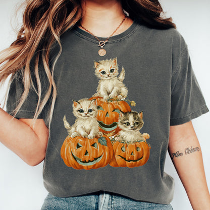 Cats in Pumpkins Comfort Colors Tee