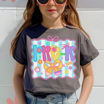 Comfort Colors Preschool Kids Shirt, Pre K Grade Youth Shirt, Kindergarten Shirt, Pre K Tee, Back to School Shirt, Kids School Tee